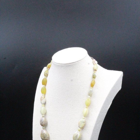 DTR JAY KING STERLING SILVER YELLOW SPECKLED AGATE BEAD NECKLACE - Picture 6 of 10